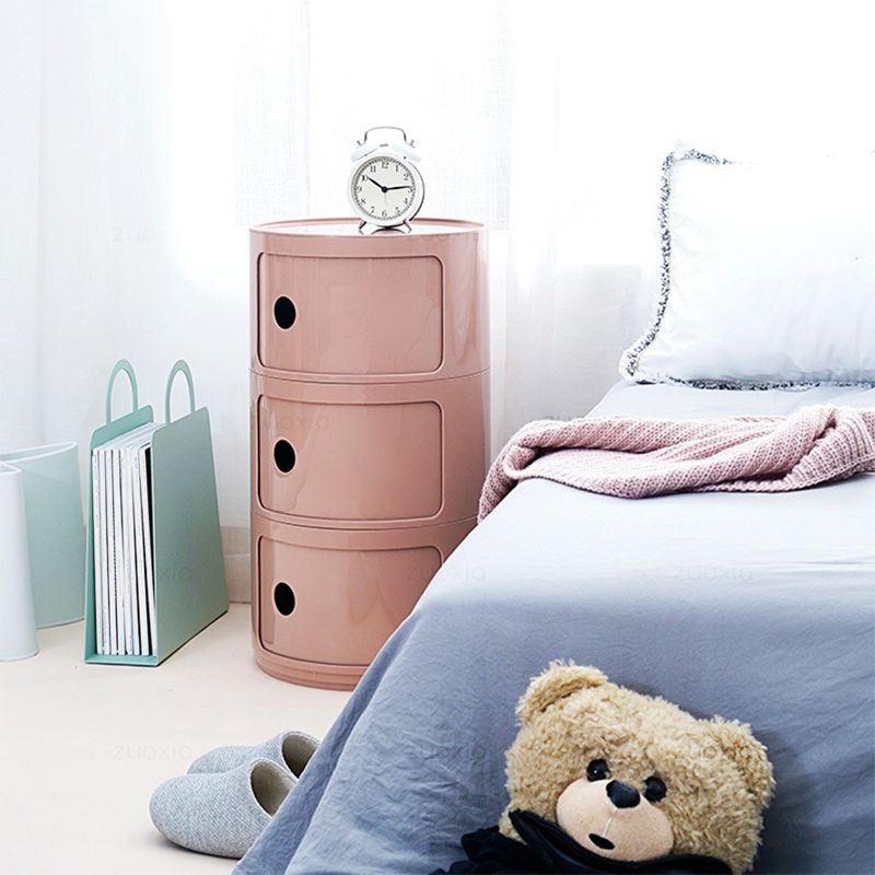 Dia 12.6-Inch Contemporary Plastic Bedside Cabinet 2/3/4-door Nightstand Clearhalo 'Bedroom Furniture' 'furn' 'furn_night_stand' 'Furniture' 'night_stand' 'Nightstands' 1200x1200_b27e3787-7b26-485c-ab59-d6e6cb2c3d3c