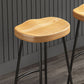 Tabouret de comptoir en bois de style contemporain Tabouret de bar sans dossier avec pieds en métal