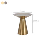 Mid-Century Side Table Metal Round Pedestal Living Room End Table