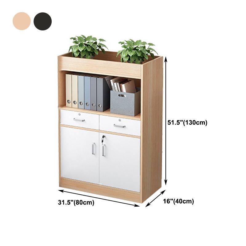 Houten boekenkast met deuren eigentijdse boekenplank voor thuiskantoor