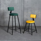 Industrial Armless Backrest Counter Stool Steel Cafe Bar Stool with Velvet Cushion Clearhalo 'Bar Furniture' 'Bar Stools' 'bar_stools' 'furn' 'furn_bar_stools' 'Furniture' 'furniture_bar_stools' 'Kitchen & Dining Furniture' 1200x1200_b2824256-3870-4a09-918c-55103e76e011