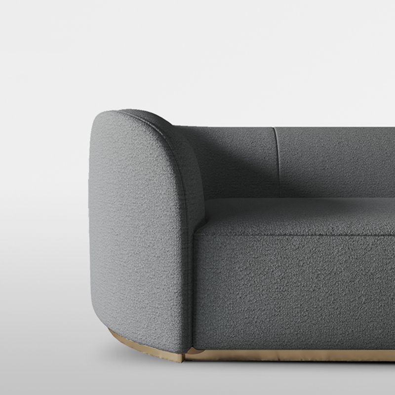 Ultra-Modern Polyester Blend Tight Back Sofa 27.56"High Tuxedo Arm Sofa Clearhalo 'furn' 'furn_sectionals' 'Furniture' 'furniture_sectionals' 'kitchen' 'kitchen_sectionals' 'Living Room Furniture' 'Sectionals' 1200x1200_b2824a92-b175-4668-ba34-33960eb54f56