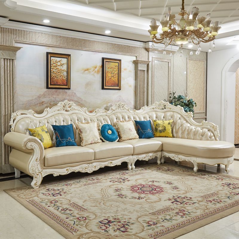 Callo champagne rustico sezionale braccio svasato sezionale con cuscini