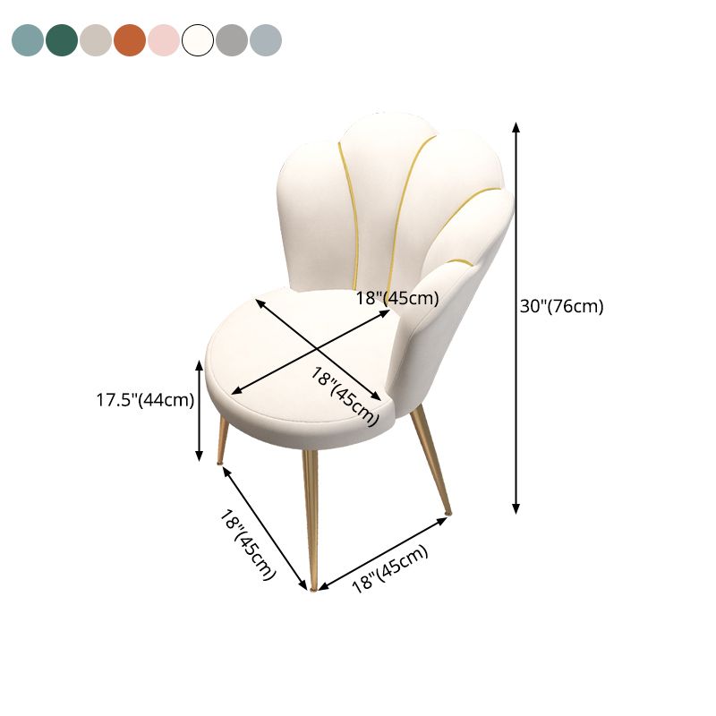 Scandinavian Style Velvet Armless Dining Chair Solid Back Single Dining Chair Clearhalo ' kitchen&dining_furn' 'Dining Chairs' 'Dining Tables & Seating' 'dining_chair' 'furn' 'furn_dining_chair' 'Furniture' 'furniture_dining_chair' 'Kitchen & Dining Furniture' 'kitchen' 1200x1200_b2833ebb-4724-45b3-bfd0-fdcb4c50c5c8