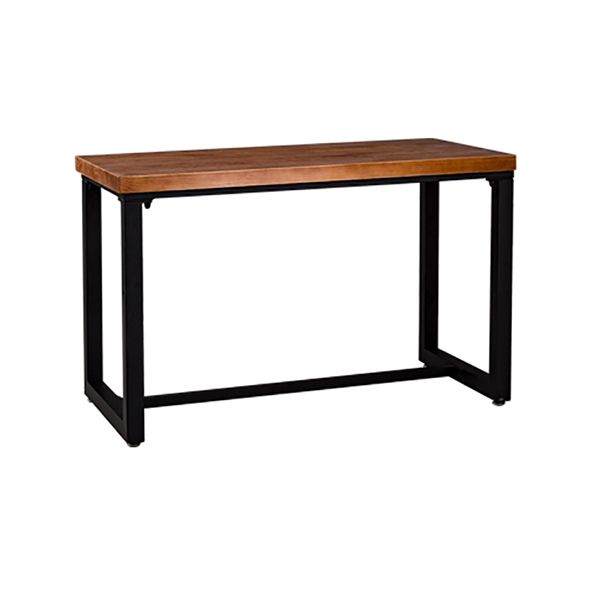 Table de bois en pin industriel pour table à manger au restaurant avec base de chevalet en métal