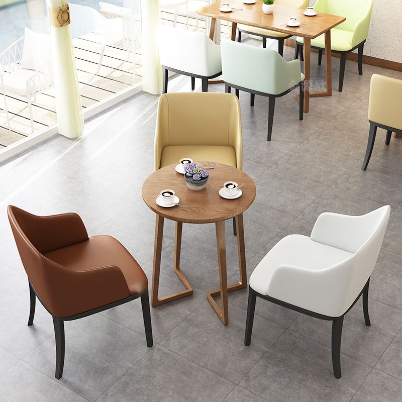 Modern Metal Dining Arm Chair Upholstered Side Chair for Dining Room Clearhalo 'Dining Chairs' 'Dining Tables & Seating' 'dining_chair' 'furn' 'furn_dining_chair' 'Furniture' 'furniture_dining_chair' 'Kitchen & Dining Furniture' 1200x1200_b283b3d8-f2fe-4e9f-bc4f-ca0cfbed5076