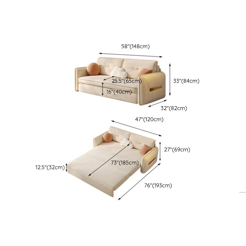 Capteur carré canapé-oreiller futon inclus canapé-lit futon avec rangement
