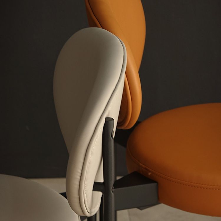 Modern Restaurant Open Back Side Chair PU Leather Dining Chair with Black Legs Clearhalo ' kitchen&dining_furn' 'Dining Chairs' 'Dining Tables & Seating' 'dining_chair' 'furn' 'furn_dining_chair' 'Furniture' 'furniture_dining_chair' 'Kitchen & Dining Furniture' 'kitchen' 1200x1200_b285ce6e-daf3-4e9a-bb96-8fe803b5a2bb