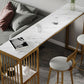 Juego de mesa de Bar Rectangular de 1/3/7 piezas, mesa moderna de mármol para tienda de té con leche y taburetes de Bar