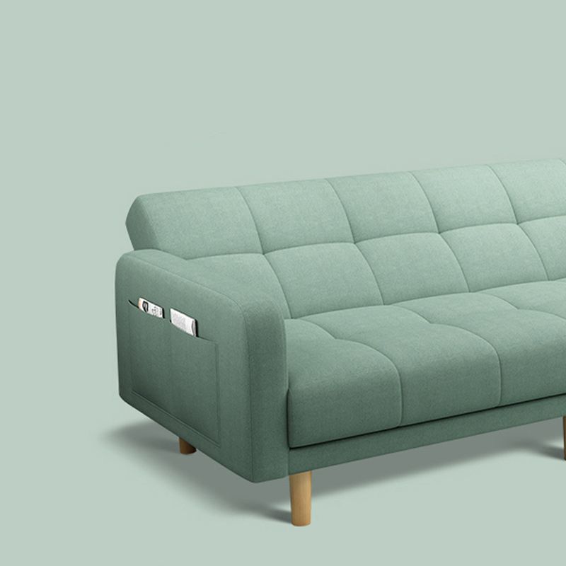 Foldable Biscuit Back Square Arm Modern Sofa with Convertible Sleeper Clearhalo 'furn' 'furn_sofas' 'Furniture' 'furniture_sofas' 'kitchen' 'kitchen_sofas' 'Living Room Furniture' 'Sofa' 'sofas' 1200x1200_b2873624-234a-4682-89c6-392841ff2f6c