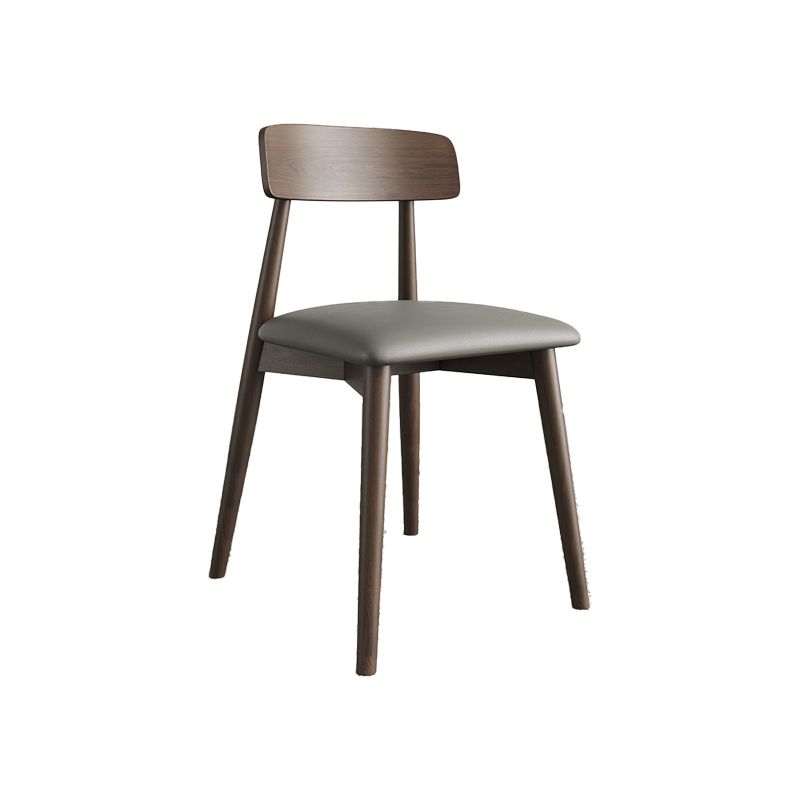 Sedia industriale imbottita senza braccioli Sedia laterale per interni in legno di gomma