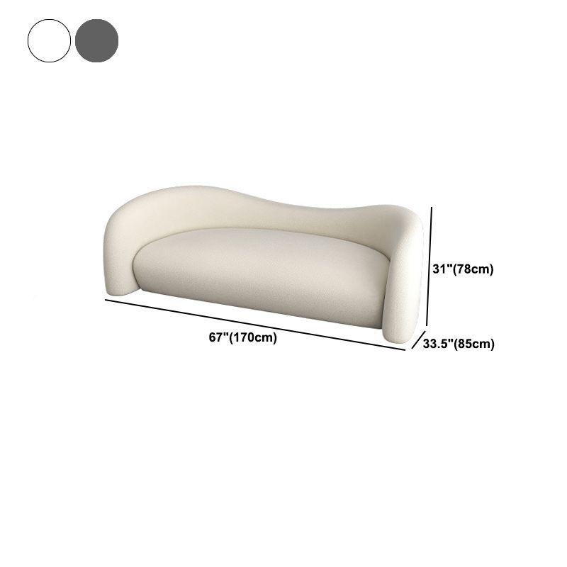 Modernes einfaches gekrümchtes Sofa 30,7 "hoher Sitzzimmer mit abgeschrägten Arm