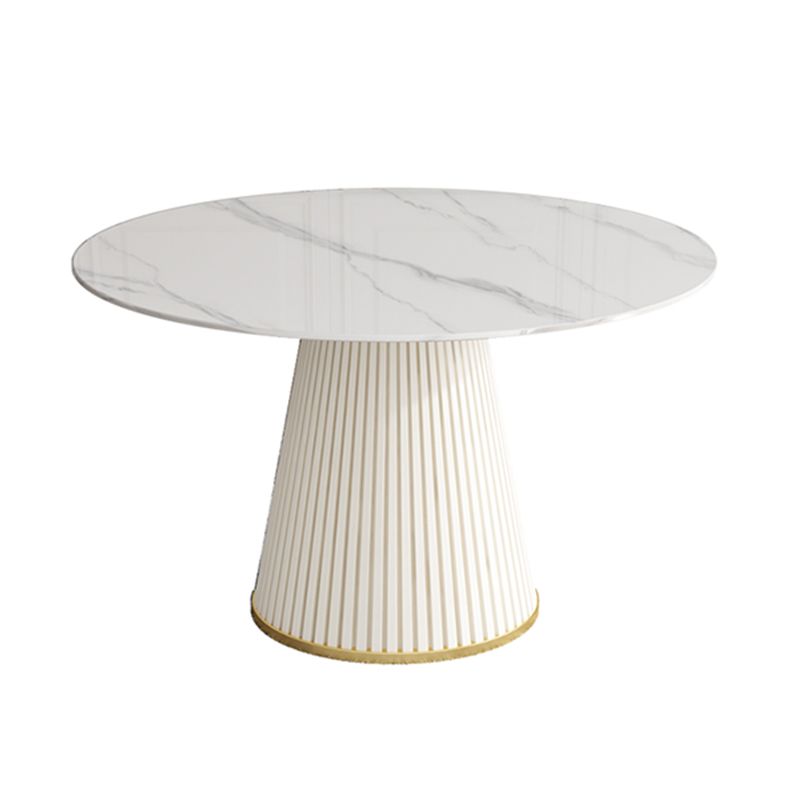 Modern Style Dining Table Round White Sintered Stone Dining Table for Home Use Clearhalo ' dining_table' 'Dining Tables & Seating' 'Dining Tables' 'furn' 'furn_dining_table' 'Furniture' 'furniture_dining_table' 'Kitchen & Dining Furniture' 'kitchen&dining_furn' 'kitchen' 'kitchen_dining_table' 1200x1200_b28b8e7f-2c33-4a5b-954a-9ba279f4c8ce