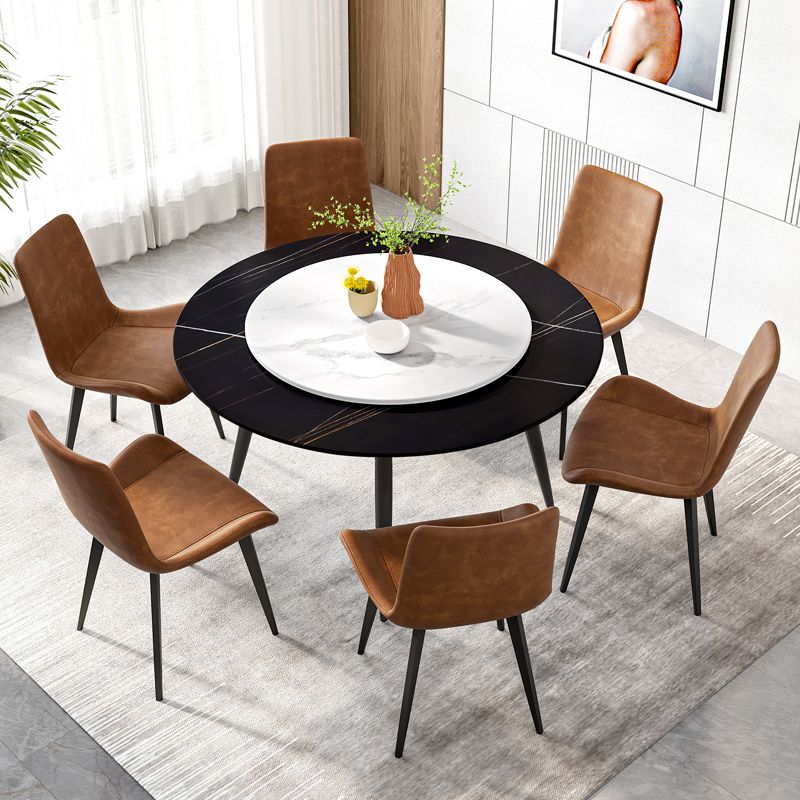 Modern Restaurant Table and Chair Set 1/4/5/7 Pieces Round Dining Table Set Clearhalo 'Dining Room Sets' 'Dining Tables & Seating' 'dining_room_set' 'furn' 'furn_dining_room_set' 'Furniture' 'Kitchen & Dining Furniture' 1200x1200_b28c61f6-86c6-42ca-bb69-3788204390cb