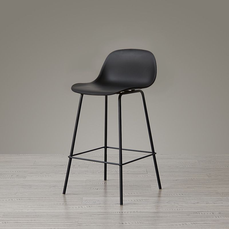 Scandinavian Reception Low Back Stool Matte Finish Plastic Barstool Clearhalo 'Bar Furniture' 'Bar Stools' 'bar_stools' 'furn' 'furn_bar_stools' 'Furniture' 'furniture_bar_stools' 'Kitchen & Dining Furniture' 1200x1200_b28c704e-5d31-48f8-a39f-98dcf09c5b9d