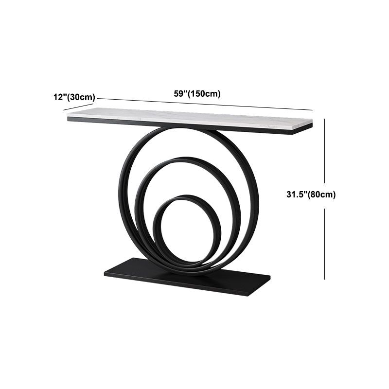Tavolo da divano console di ferro moderno rettangolo console in pietra tavolo per la sala