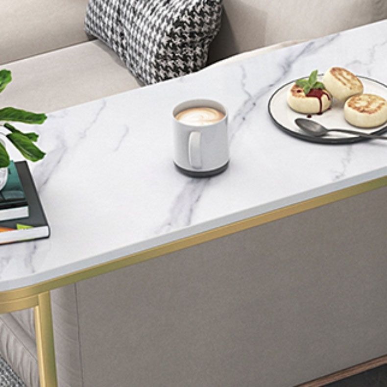 White Stone Bar Table with Storage Modern Specialty Pub Table for Dining Room Clearhalo 'Bar Furniture' 'Bar Tables' 'bar_tables' 'furn' 'furn_bar_tables' 'Furniture' 'Kitchen & Dining Furniture' 1200x1200_b28e96b9-5fe3-4fc4-96ca-53d806019f5a