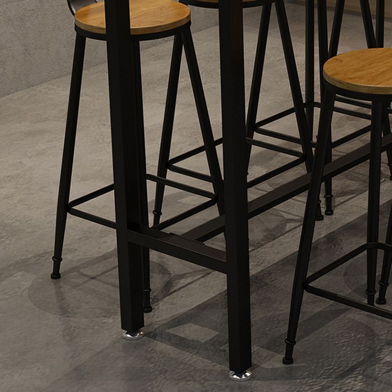 Industrial Style Bar Table Set 1/2/6/11 Pieces Rectangle Bar Table with High Stools Clearhalo 'Bar Furniture' 'furn' 'furn_home_bar_bar_sets' 'Furniture' 'Home Bars & Bar Sets' 'home_bar_bar_sets' 'Kitchen & Dining Furniture' 1200x1200_b28f9612-bf7b-4592-8d87-46846134716c
