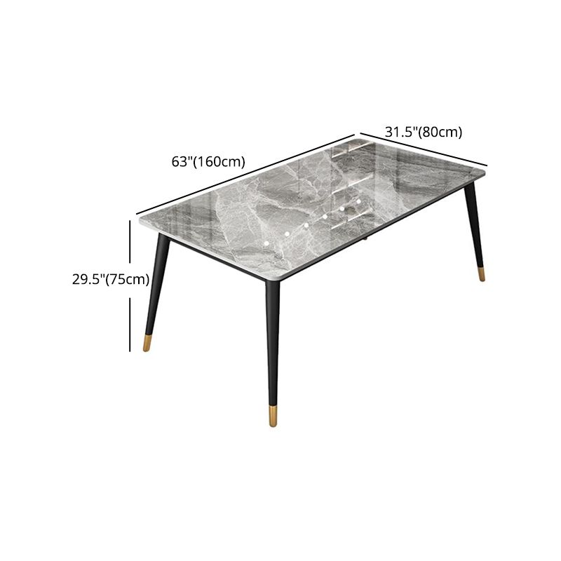 Nordic Style 1/4/5/7 Rectangle Dining Room Set with Leather Chairs Clearhalo 'Dining Room Sets' 'Dining Tables & Seating' 'dining_room_set' 'furn' 'furn_dining_room_set' 'Furniture' 'furniture_dining_room_set' 'Kitchen & Dining Furniture' 'kitchen&dining_furn' 'kitchen' 1200x1200_b2902f87-c4af-4f9a-81d8-22bece3edbd5