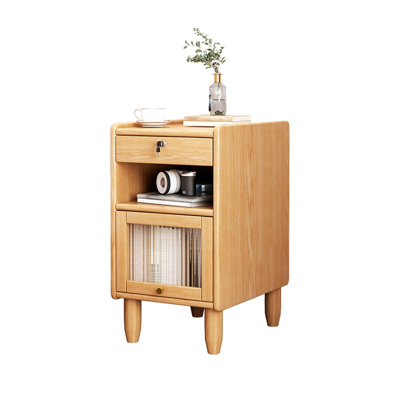 1 Drawer Contemporary Night Table 1 Door Nightstand with Legs ,21.7" Tall Clearhalo 'Bedroom Furniture' 'furn' 'furn_night_stand' 'Furniture' 'night_stand' 'Nightstands' 1200x1200_b2915113-e4b2-4812-9ae6-0c82ce1eeed4
