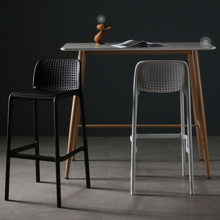 Modern Bar-stool Plastic Counter Bar Stool for Kitchen Bar with Plastic Legs Clearhalo 'Bar Furniture' 'Bar Stools' 'bar_stools' 'furn' 'furn_bar_stools' 'Furniture' 'furniture_bar_stools' 'Kitchen & Dining Furniture' 1200x1200_b291bd32-1941-4cd5-a829-d6e1eefac00e