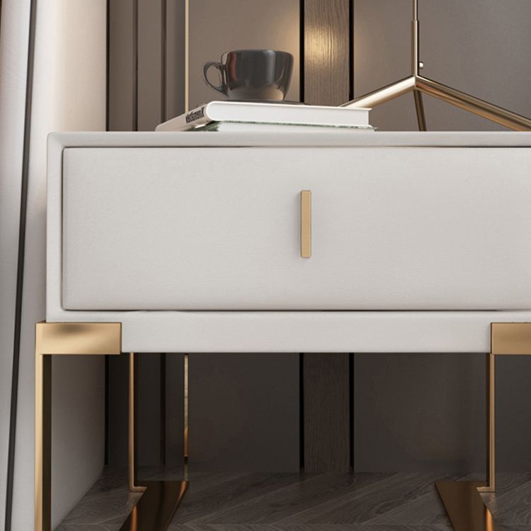 Cama de madera sólida patas de noche incluidas mesa nocturna con 1-drawer