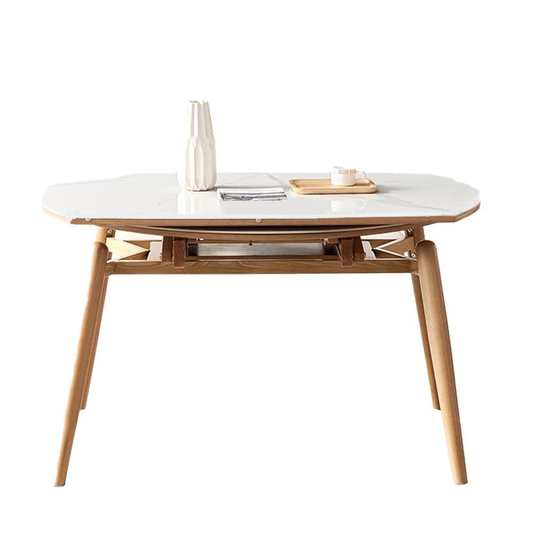 Modern 1/4/5/7 Pieces Furniture Stone Round Dining Table Set in White