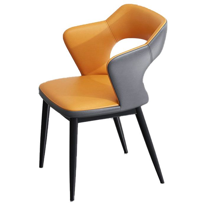 Contemporary Home Upholstered Arm Chair Matte Finish Open Back Dining Chair Clearhalo ' kitchen&dining_furn' 'Dining Chairs' 'Dining Tables & Seating' 'dining_chair' 'furn' 'furn_dining_chair' 'Furniture' 'furniture_dining_chair' 'Kitchen & Dining Furniture' 'kitchen' 1200x1200_b2932fd0-67e1-48cd-a84e-d7e36b404f8e