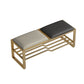 Modern Style Entryway Bench Cushioned Rectangle Metal Seating Bench Clearhalo 'Benches' 'Chairs & Seating' 'furn' 'furn_benches' 'Furniture' 'Living Room Furniture' 1200x1200_b293c405-47b9-4341-af09-047c36c37b4a
