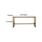 White Glam Style Bar Table in Metal and Wood Bar Indoor Bar Counter Clearhalo 'Bar Furniture' 'Bar Tables' 'bar_tables' 'furn' 'furn_bar_tables' 'Furniture' 'furniture_bar_tables' 'Kitchen & Dining Furniture' 1200x1200_b293f433-fca2-4240-a7e0-434871cc0063
