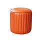 Orange Leather Solid Color Pouf Round Water Resistant Indoor Pouf Clearhalo 'furn' 'furn_ottomans_poufs' 'Furniture' 'Living Room Furniture' 'Ottomans & Poufs' 'ottomans_poufs' 1200x1200_b2945e91-bfe2-4c41-8a6e-b39b25d6486b