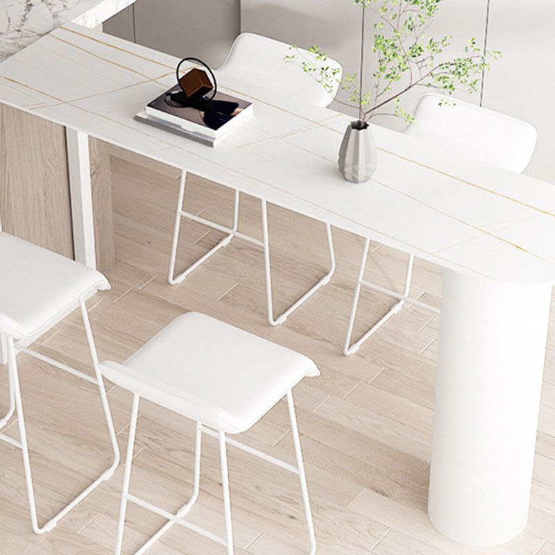 Mesa de barra rectangular de estilo moderno, mesa de barra de piedra para el hogar