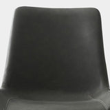 キッチンフェイクレザーダイニングチェア用の工業スタイルのソリッドバックチェア