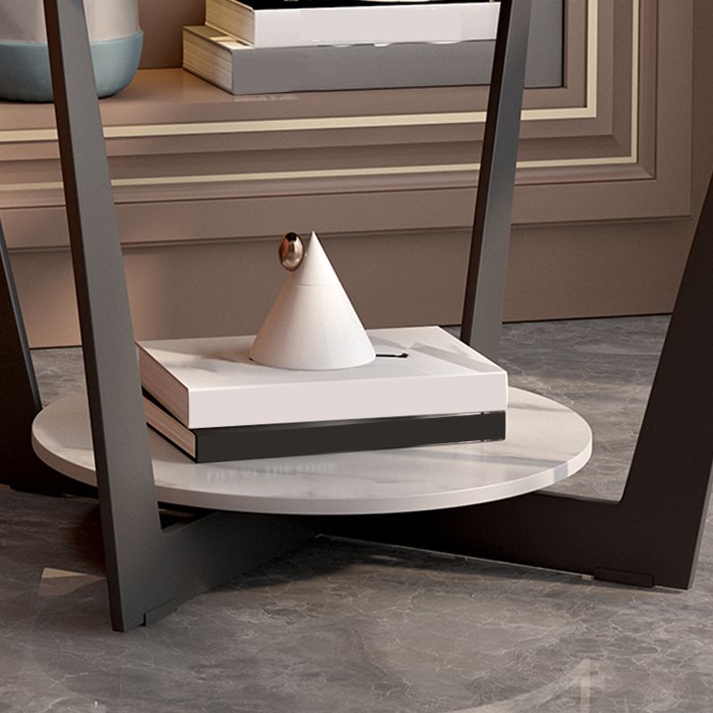 Table de la pizarra de las patas de la pizarra Tabla de extremo cuadrado moderno con almacenamiento