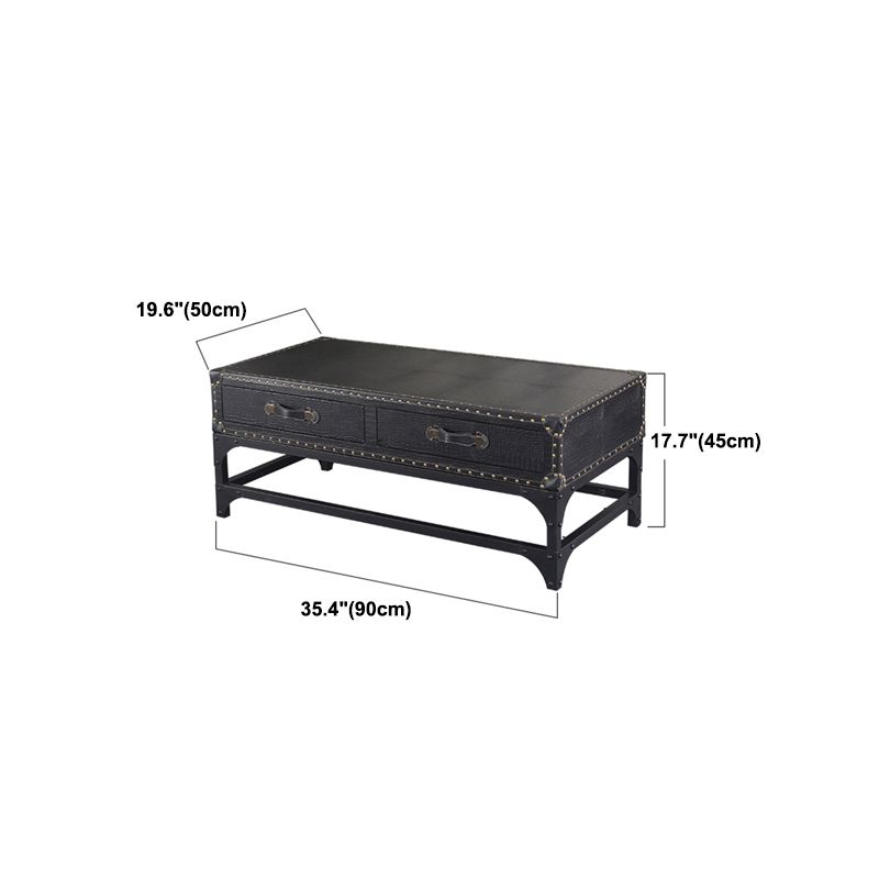 French Country Distressed Cocktail Table Wooden Coffee Table Set for Living Room Clearhalo 'Coffee & Accent Tables' 'Coffee Tables' 'coffee_tables' 'furn' 'furn_coffee_tables' 'Furniture' 'Living Room Furniture' 1200x1200_b2980195-0f00-4f02-8173-674b63d21cc5