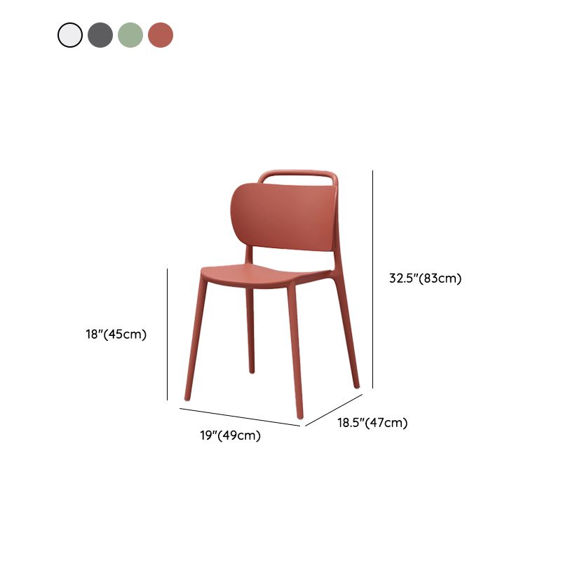Modern Style Side Chair Plastic Indoor Dining Chair for Living Room