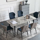 Modern Rectangle Dinette Set 1/2/5/7 Pieces Grey Sintered Stone Top Dining Table Set Clearhalo 'Dining Room Sets' 'Dining Tables & Seating' 'dining_room_set' 'furn' 'furn_dining_room_set' 'Furniture' 'furniture_dining_room_set' 'Kitchen & Dining Furniture' 1200x1200_b29a351f-2010-4707-95bd-653646f71231