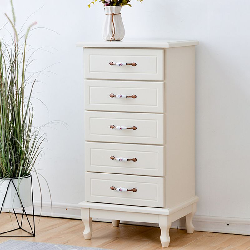 15,74 "Coffre d'accent de large avec tiroirs coffre en bois massif avec des jambes de cabriole