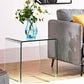 Modern Clear/Smoky Glass Sofa Side Table Rectangular Sled End Table Clearhalo 'Coffee & Accent Tables' 'End & Side Tables' 'end_side_table' 'end_side_tables' 'furn' 'furn_end_side_tables' 'Furniture' 'furniture_end_side_table' 'Living Room Furniture' 1200x1200_b29f2427-b292-4a2b-a8b1-6dbb5cc89070