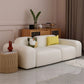 Modern Style Blocks Sofa White Wool Square Arm Seating - 25.6" H