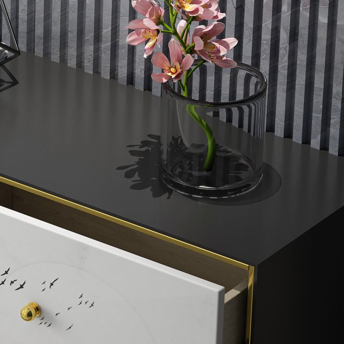 6-Drawer Engineered Wood Sideboard 47.5"L Modern Buffet for Living Room Clearhalo 'buffet_sideboard' 'Buffets & Sideboards' 'furn' 'furn_buffet_sideboard' 'Furniture' 'Kitchen & Dining Furniture' 1200x1200_b29fafcf-b107-4b0a-bca4-47153d61de51