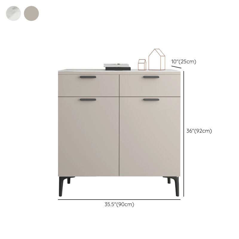 Contemporary Sideboard Cabinet Solid Wood Sideboard Table with Doors for Dining Room Clearhalo 'buffet_sideboard' 'Buffets & Sideboards' 'furn' 'furn_buffet_sideboard' 'Furniture' 'Kitchen & Dining Furniture' 1200x1200_b2a0b539-f0a9-4743-b766-06057d6af8f8