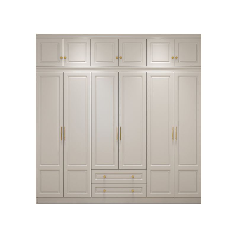 Hinged White Wardrobe Armoire Engineered Wood Wardrobe Closet Clearhalo 'Armoires & Wardrobes' 'armoires_wardrobes' 'Bedroom Furniture' 'furn' 'furn_armoires_wardrobes' 'Furniture' 1200x1200_b2a0e3b6-6d5c-4a12-8502-f8b9e03ae3d6