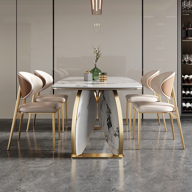 Luxueux 1/4/5/7 pièces rectangle ensemble de restauration en pierre fritté.