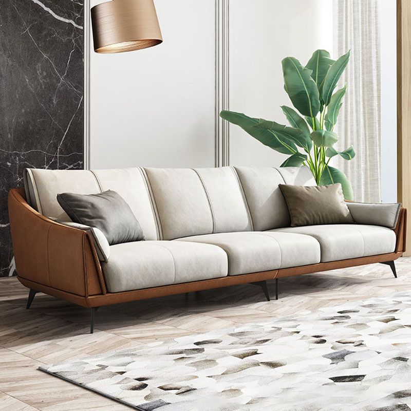 Modernismus -Sofa mit Häppchen -Armsofa in Orange