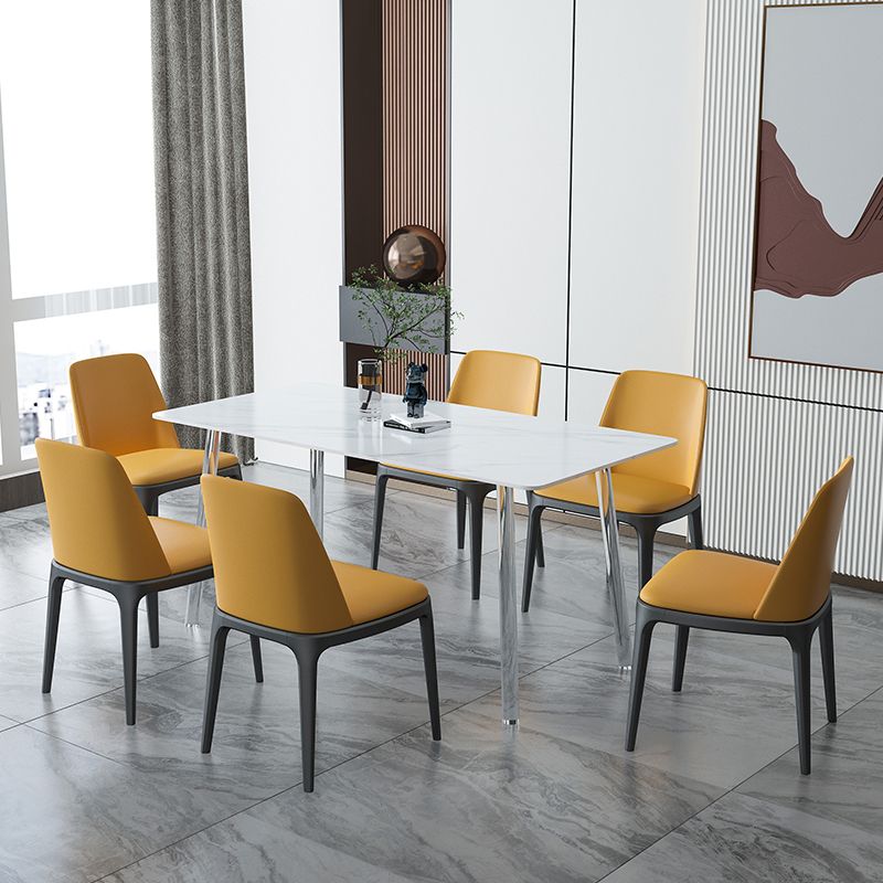 Sintered Stone Dining Table Modern Rectangle Dining Table with Acrylic Base for Home Use Clearhalo ' dining_table' 'Dining Tables & Seating' 'Dining Tables' 'furn' 'furn_dining_table' 'Furniture' 'furniture_dining_table' 'Kitchen & Dining Furniture' 'kitchen&dining_furn' 'kitchen' 'kitchen_dining_table' 1200x1200_b2a29a3d-c4d4-45c0-b6a2-89b49b7dbc81