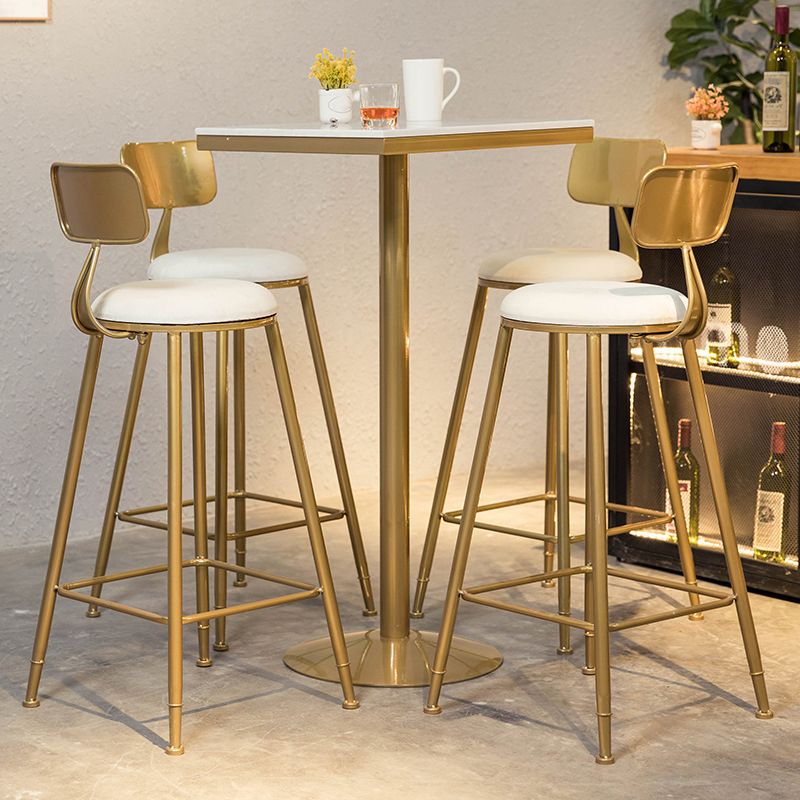 Glam Style Bar Table Artificial Marble Pub Table for Living Room Clearhalo 'Bar Furniture' 'Bar Tables' 'bar_tables' 'furn' 'furn_bar_tables' 'Furniture' 'furniture_bar_tables' 'Kitchen & Dining Furniture' 1200x1200_b2a2da19-8c91-4a7a-8851-b24cbe2786f6
