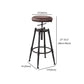 Industrial Footrest Adjustable Height Barstool Brown Pine Home Stool Clearhalo 'Bar Furniture' 'Bar Stools' 'bar_stools' 'furn' 'furn_bar_stools' 'Furniture' 'furniture_bar_stools' 'Kitchen & Dining Furniture' 1200x1200_b2a37af9-bcf5-4fba-b8d5-dac65330f294