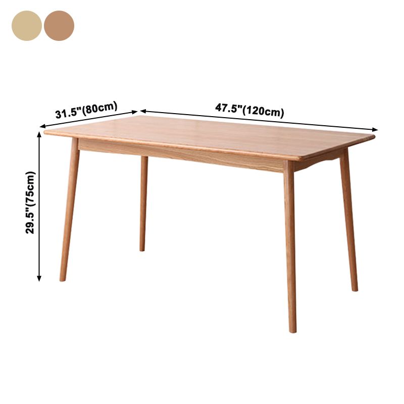 Solid Wood 4 Legs Dining Site Table Contemporary Dinette Table for Home Kitchen Clearhalo ' dining_table' 'Dining Tables & Seating' 'Dining Tables' 'furn' 'furn_dining_table' 'Furniture' 'furniture_dining_table' 'Kitchen & Dining Furniture' 'kitchen&dining_furn' 'kitchen' 'kitchen_dining_table' 1200x1200_b2a475e1-24a1-46a7-bba1-248eeab74d0c