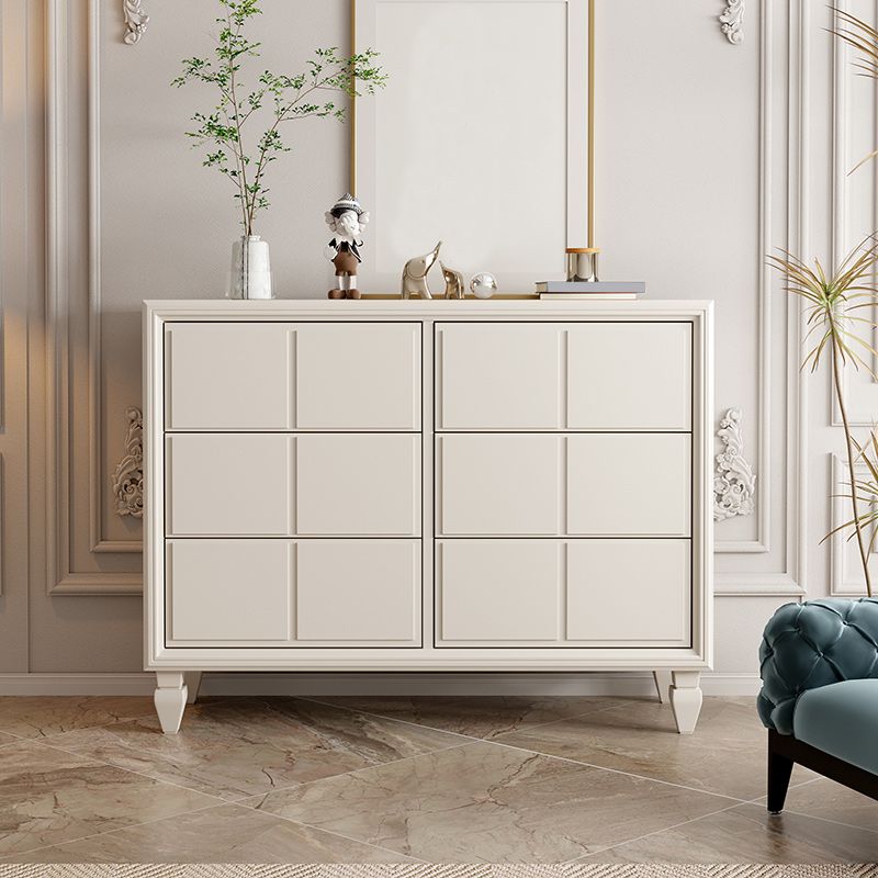 Commode coffre de rangement moderne commode en bois massif avec 3/6 tiroirs